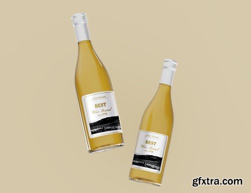 Bottle Champagne Product Mockup 94D4SUF