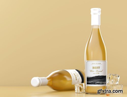 Bottle Champagne Product Mockup 94D4SUF