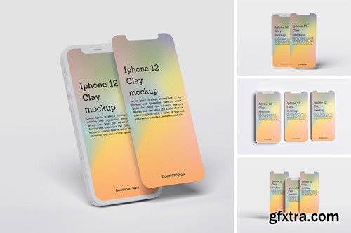 Iphone Clay Screen Mockup 8DCX66P