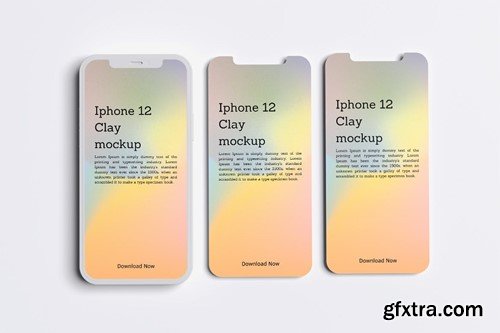 Iphone Clay Screen Mockup 8DCX66P