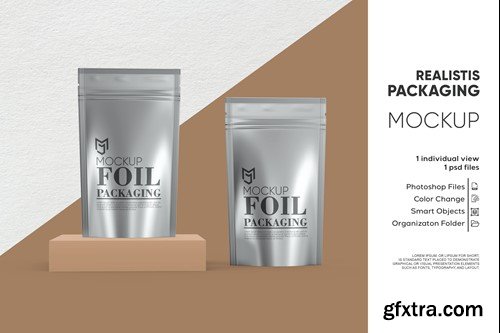 Foil Packaging Mockup 43T9C7M