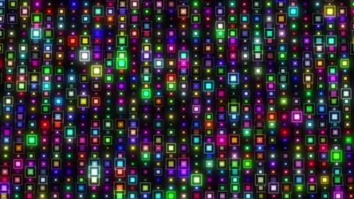 Videohive - Small Squares Box Animation Background, Neon Small Squares Animation High Tech Background. - 47574973 - 47574973