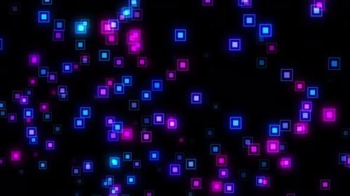 Videohive - Small Squares Box Animation Background, Neon Small Squares Animation High Tech Background. - 47575082 - 47575082