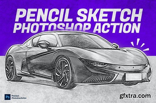 Pencil Sketch 2 Photoshop Action 69PW575