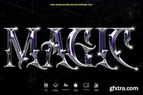 Magical Chrome 3D Reflective TEXT FX 4KME4CV