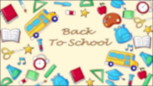 Videohive - Back To School Background On Yellow 4K - 47576806 - 47576806