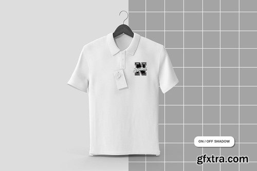 Polo Shirt Hanging Mockup F9UJKCR