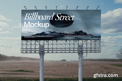 Billboard Rode Street Mockup FUDP4B8