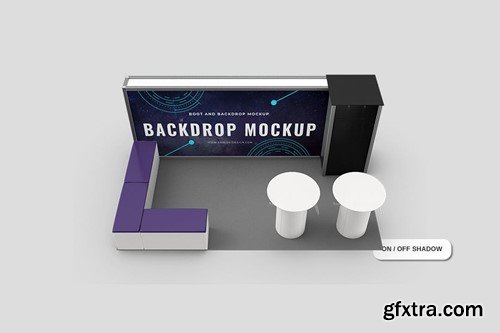 Booth And Backdrop Mockup BSBQ88K