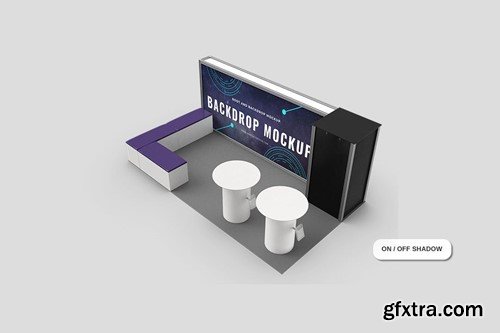 Booth And Backdrop Mockup BSBQ88K