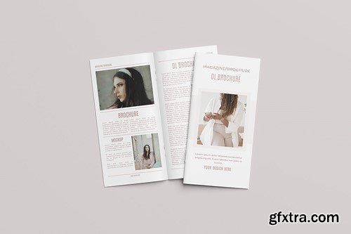 DL Brochure / Magazine Mockup 76BZM3V