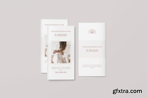 DL Brochure / Magazine Mockup 76BZM3V