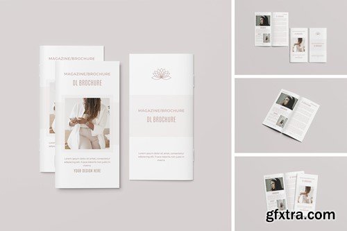 DL Brochure / Magazine Mockup 76BZM3V