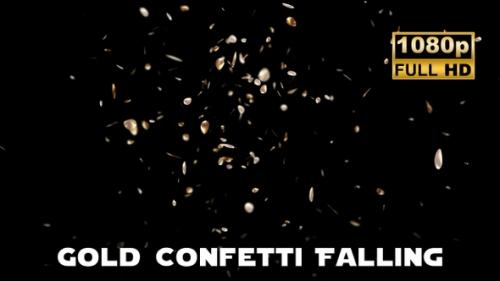 Videohive - Gold Confetti Falling - 47576974 - 47576974