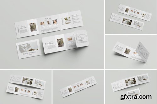 A4 Landscape Trifold Brochure Mockup SBP5F3Z