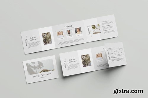 A4 Landscape Trifold Brochure Mockup SBP5F3Z