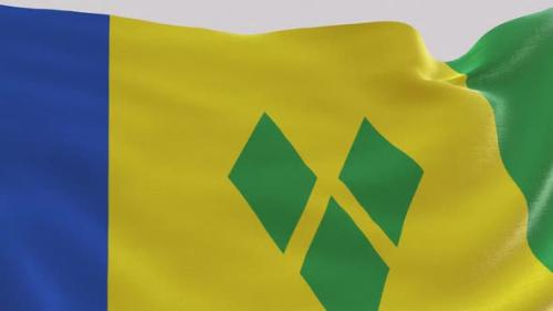 Videohive - Saint Vincent Fabric Flag - 47577559 - 47577559