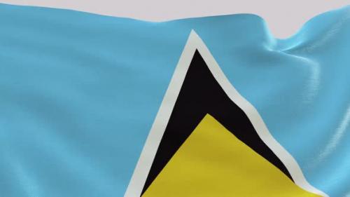 Videohive - Saint Lucia Fabric Flag - 47577561 - 47577561