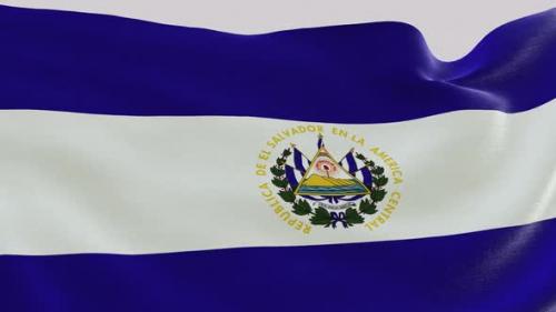 Videohive - El Salvador Fabric Flag - 47577662 - 47577662