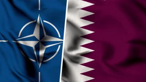 Videohive - Nato Flag And Flag Of Qatar - 47577809 - 47577809