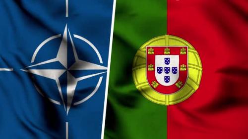 Videohive - Nato Flag And Flag Of Portugal - 47577812 - 47577812