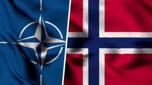 Videohive - Nato Flag And Flag Of Norway - 47577944 - 47577944