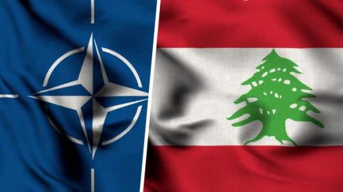 Videohive - Nato Flag And Flag Of Lebanon - 47577949 - 47577949