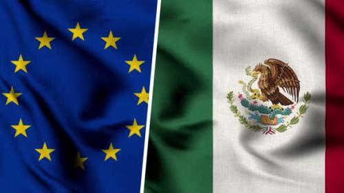 Videohive - Mexico Flag And European Union - 47577957 - 47577957