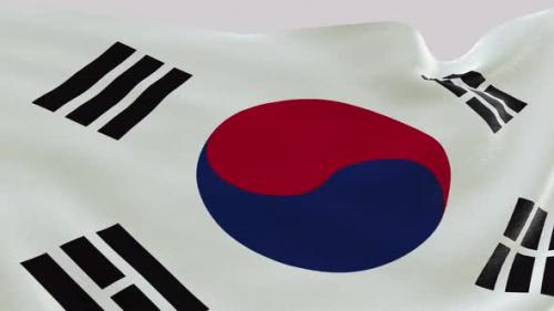 Videohive - Korea South Fabric Flag - 47578027 - 47578027