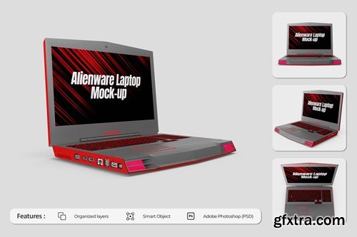 Laptop Alienware Mockup 7FSEZAF