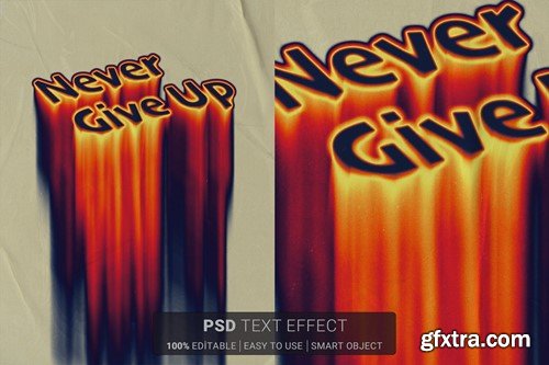 Never Give Up Text Effect 5GYRDBY