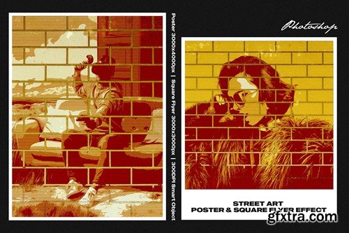 Street Art Square And Poster Effect NAX8N27