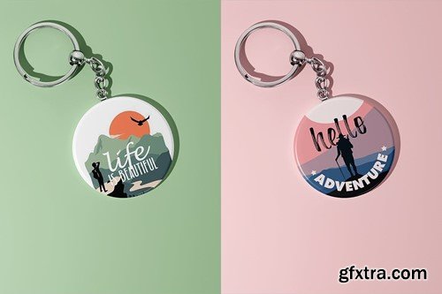 Round Shape Keychain Mockup 4RZWCZ8