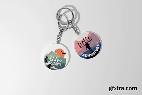 Round Shape Keychain Mockup 4RZWCZ8