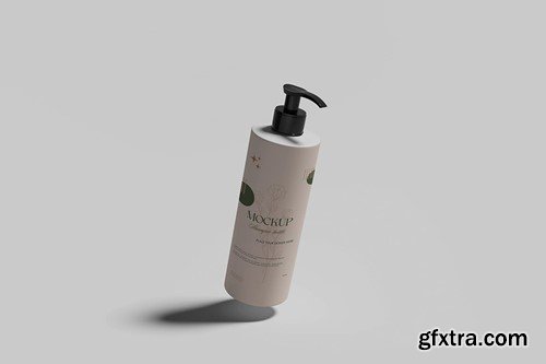 Realistic Shampoo Bottle Mockup TYMHVMY