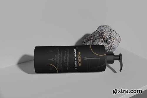 Realistic Shampoo Bottle Mockup TYMHVMY