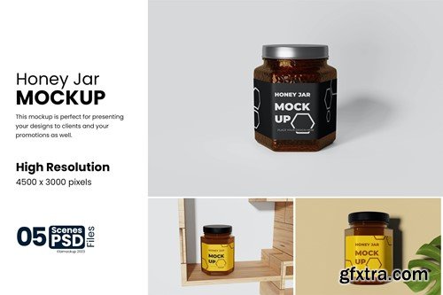 Honey Jar Mockup QKZTJX7