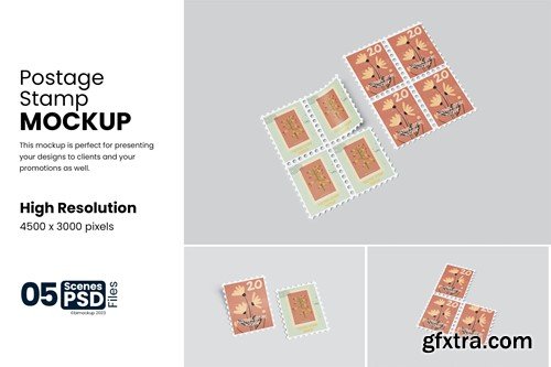 Postage Stamp Mockup 39DALQP