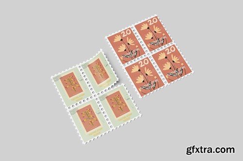 Postage Stamp Mockup 39DALQP