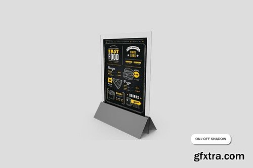 Menu Stand Mockup PU77FLY