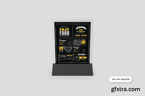 Menu Stand Mockup PU77FLY