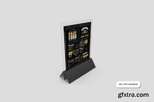 Menu Stand Mockup PU77FLY