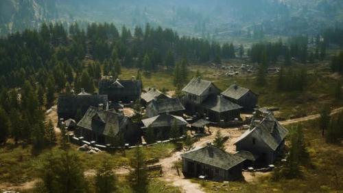 Videohive - Old Houses High in the Mountains - 47581132 - 47581132