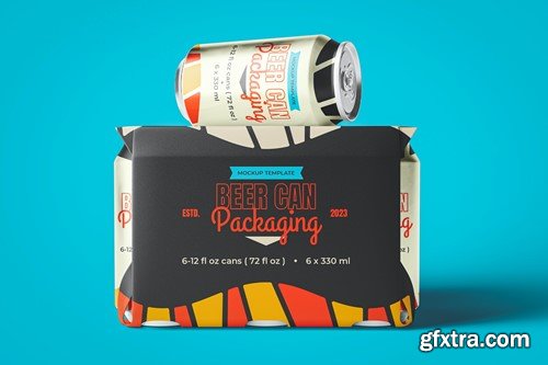 Beer Can Packaging Mockup SDYUAZK