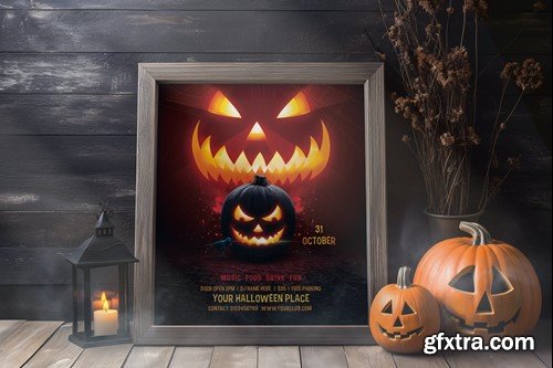 Halloween Frame Mockup WTD8U6U