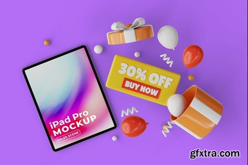 Ipad Pro Mockup Sales Scene 4WLZM7P