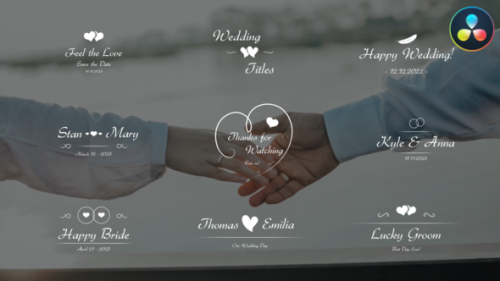 Videohive - Elegant Wedding Titles for DaVinci Resolve - 47518274 - 47518274