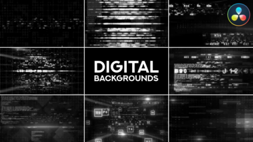 Videohive - Collection Of Digital Backgrounds for DaVinci Resolve - 47532744 - 47532744