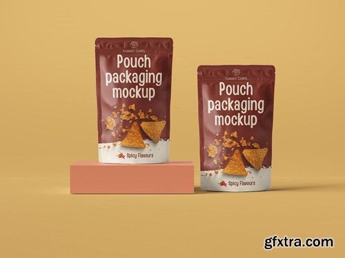 Pouch packaging Mockup H7HNXN2