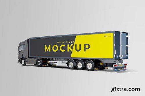 Box Trailer Truck Mockup TC4C8LL